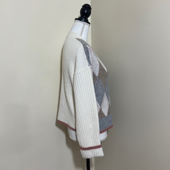 Rachel Zoe Argyle || Woman’s Cardigan sweater over size look Size Xs - Picture 2 of 7